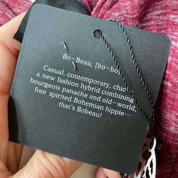 BOBEAU for NORDSTROM Women's Maroon Space Dye Sleeveless Ribbed Knit Shell sz XL - Picture 13 of 13